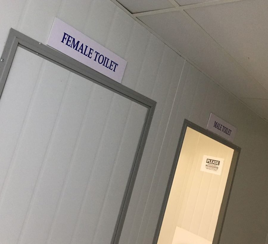 Female Toilet facility door sign