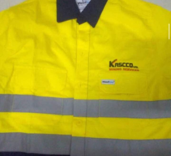 Branded high-visibility safety shirt supplied as part of a workwear order