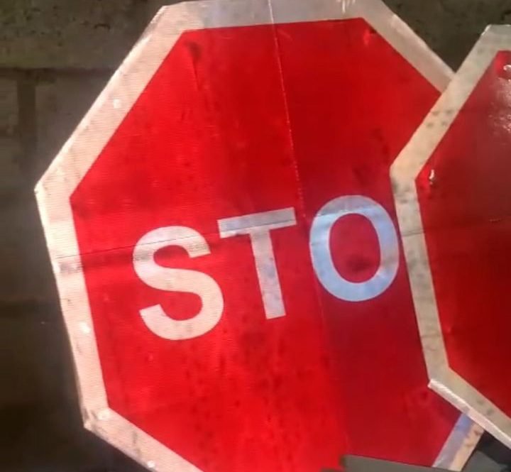 Stop road signs